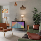 BRIGHT GEOMETRY Sideboard mit 2 Türen in Schwarz