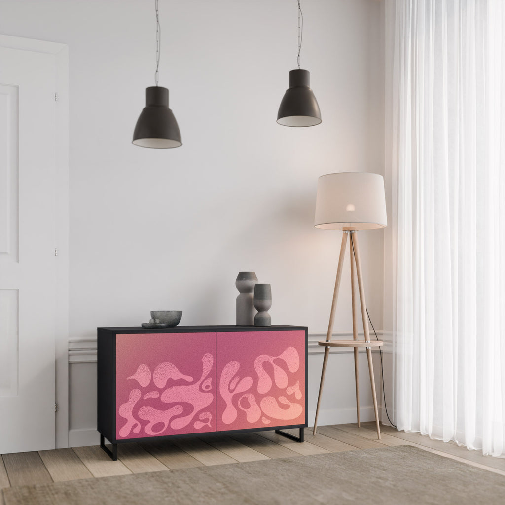IRREGULAR PINK Sideboard mit 2 Türen in Schwarz