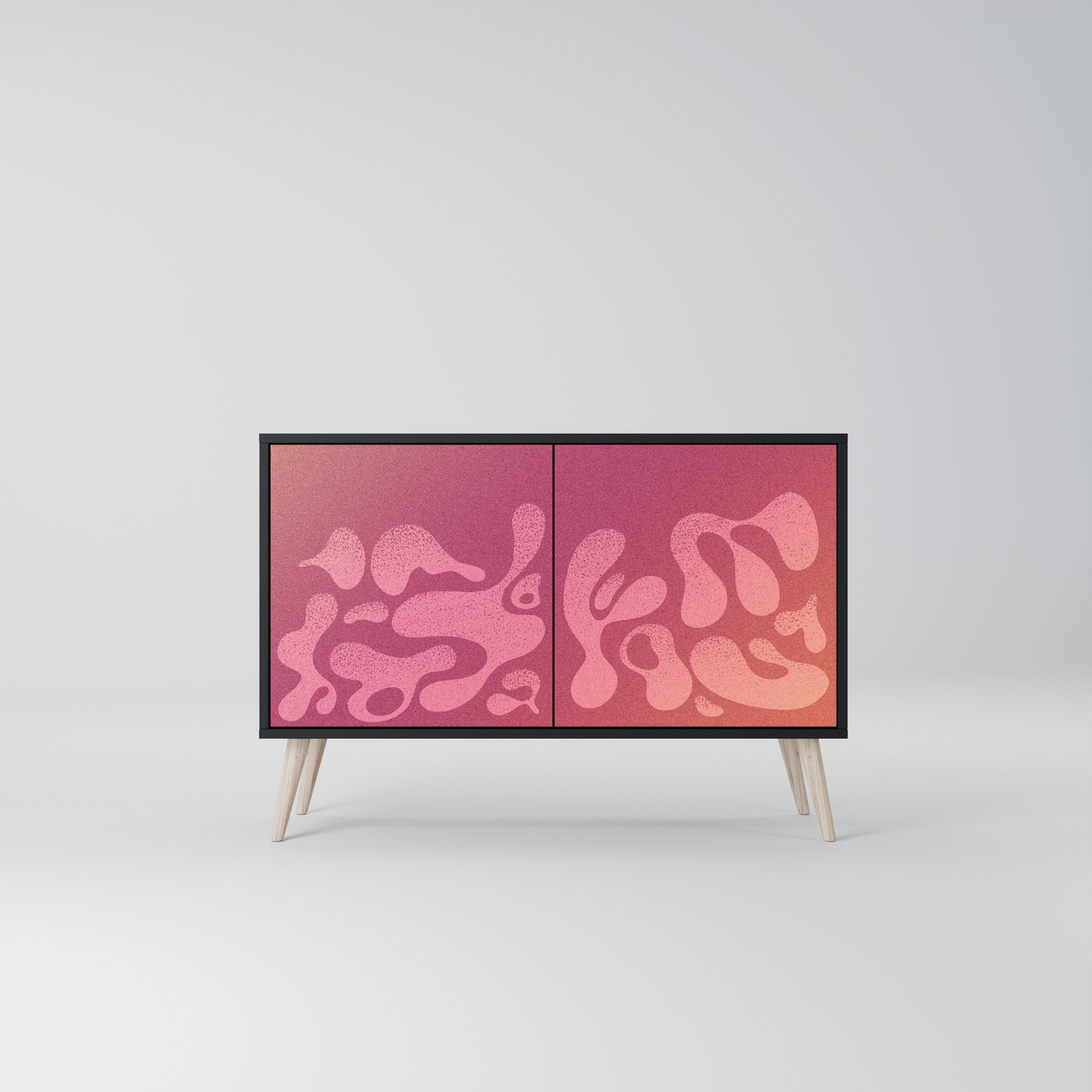 IRREGULAR PINK Sideboard mit 2 Türen in Schwarz