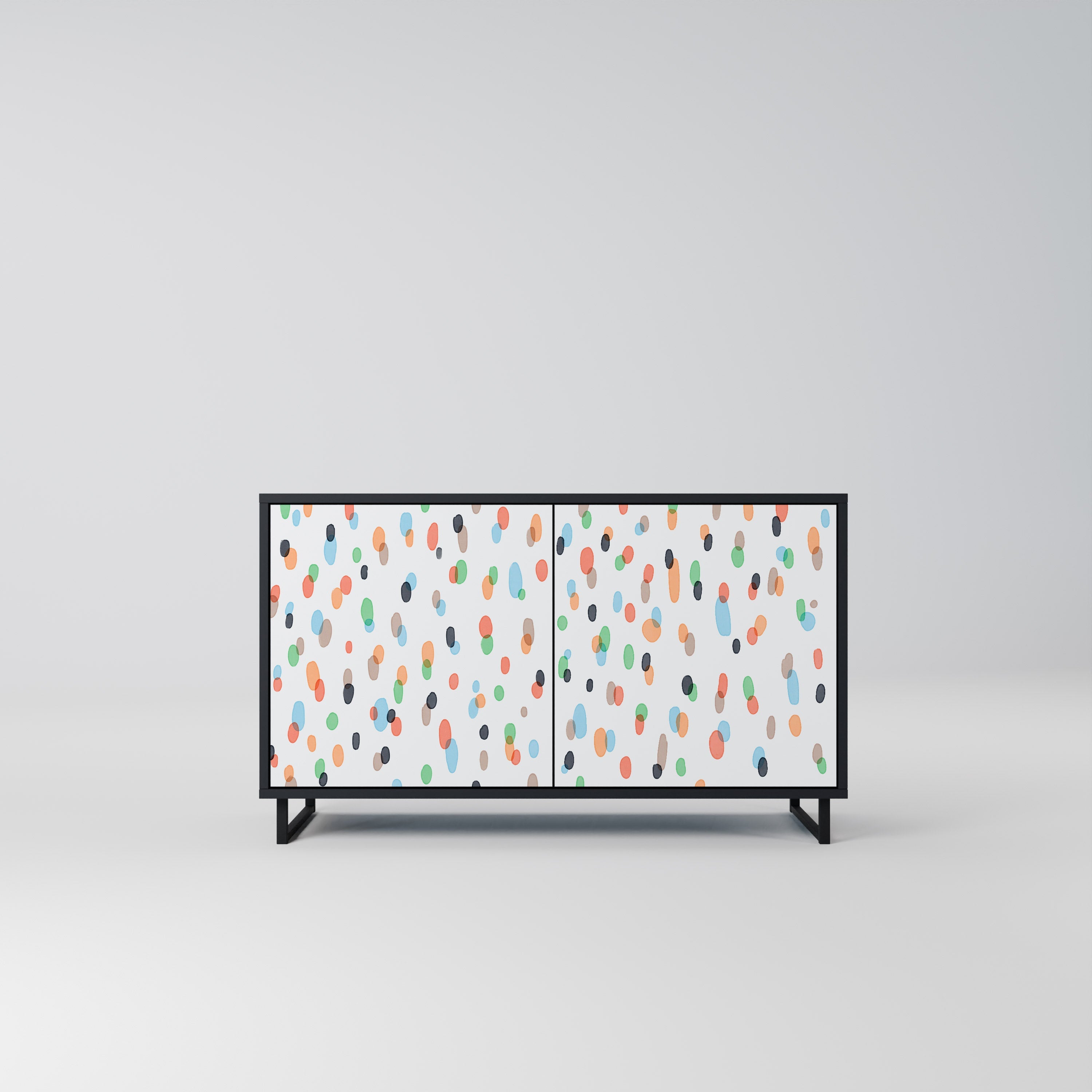 ENERGETIC SPOTS Sideboard mit 2 Türen in Schwarz