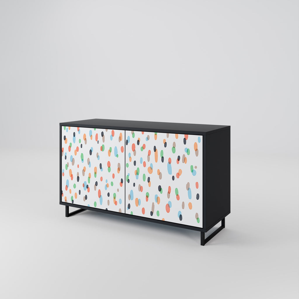 ENERGETIC SPOTS Sideboard mit 2 Türen in Schwarz
