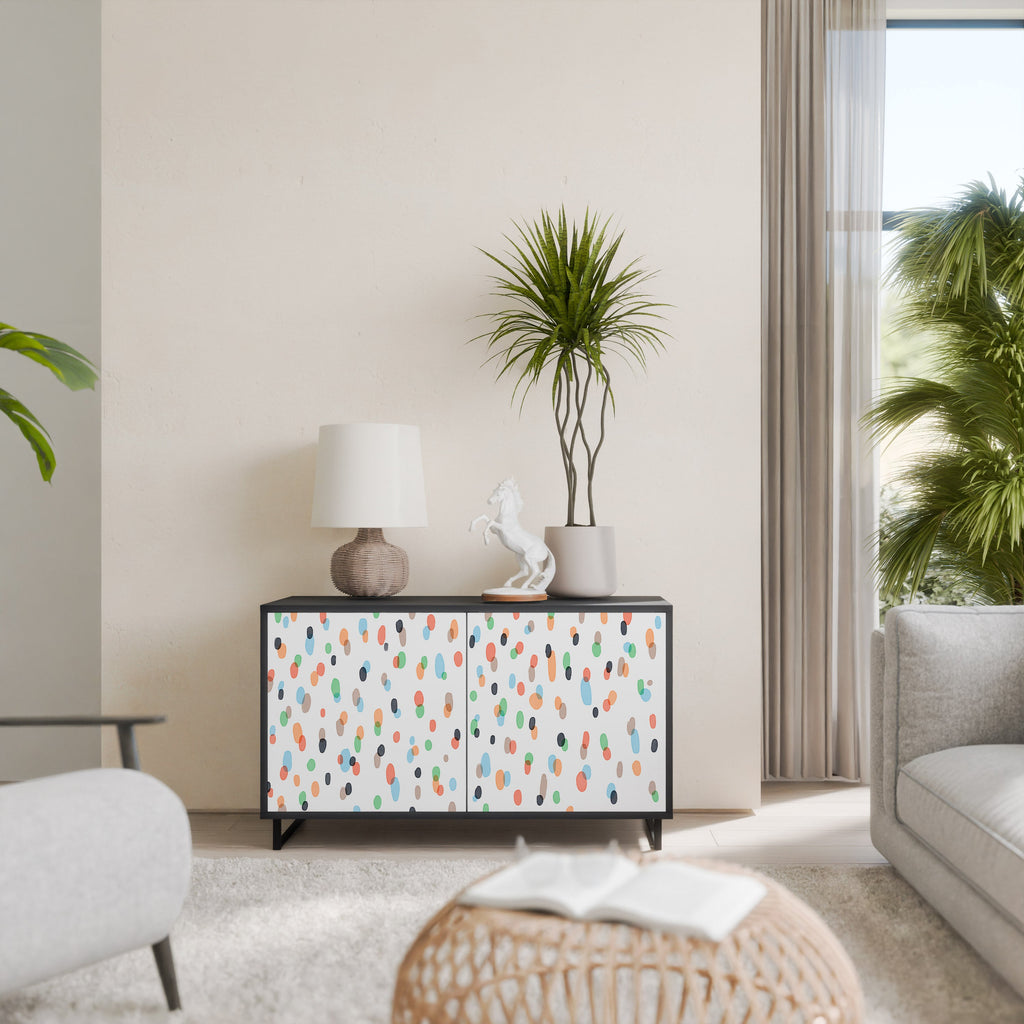 ENERGETIC SPOTS Sideboard mit 2 Türen in Schwarz