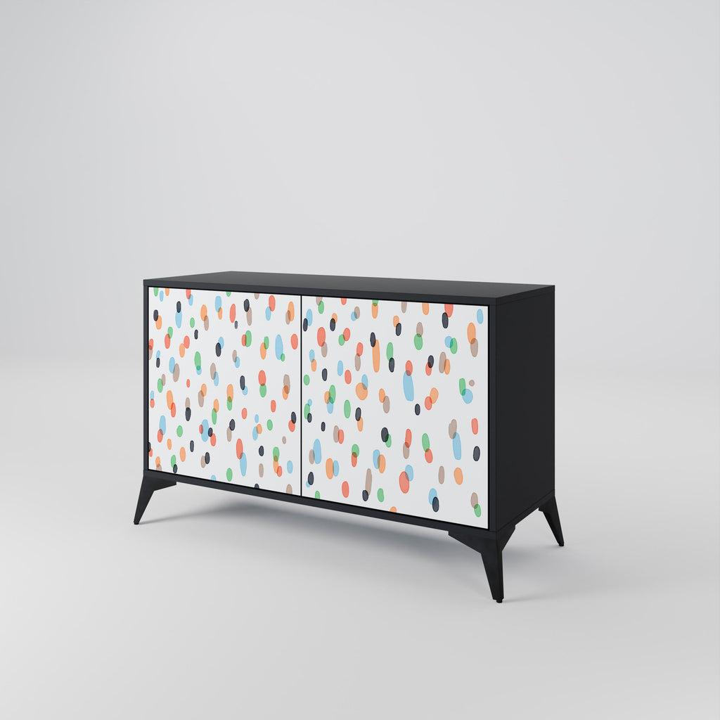 ENERGETIC SPOTS Sideboard mit 2 Türen in Schwarz