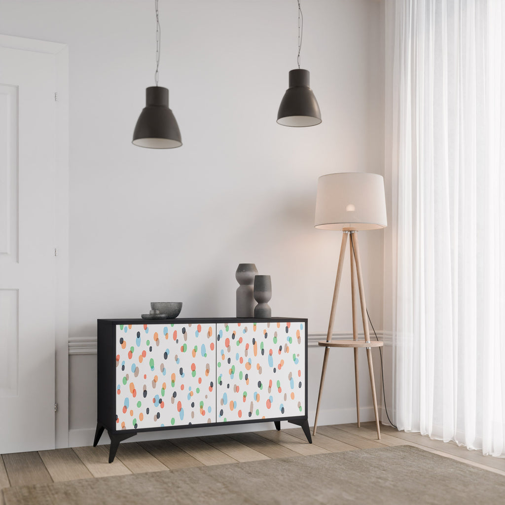 ENERGETIC SPOTS Sideboard mit 2 Türen in Schwarz