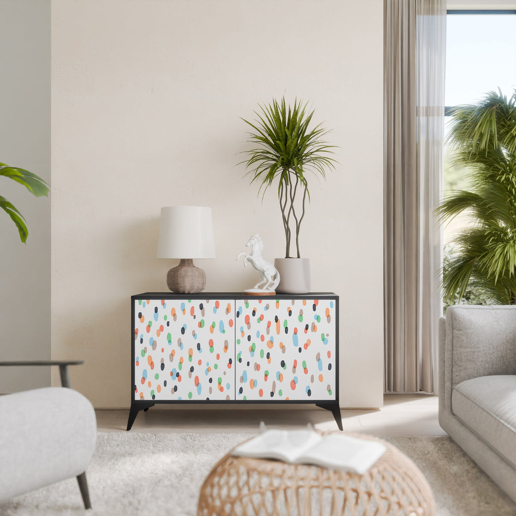 ENERGETIC SPOTS Sideboard mit 2 Türen in Schwarz