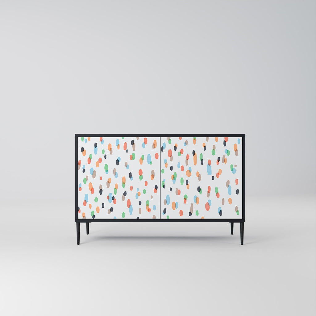 ENERGETIC SPOTS Sideboard mit 2 Türen in Schwarz