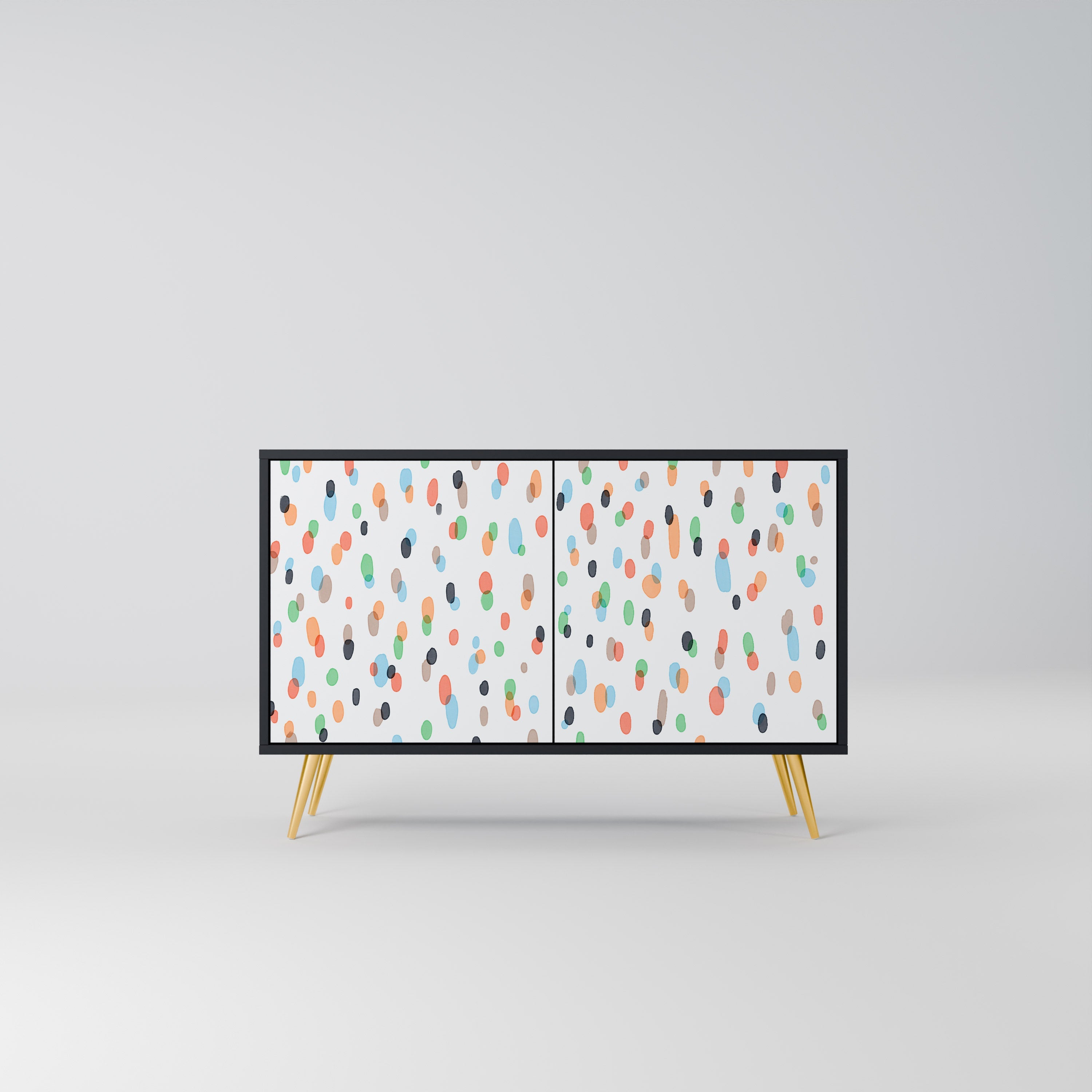 ENERGETIC SPOTS Sideboard mit 2 Türen in Schwarz