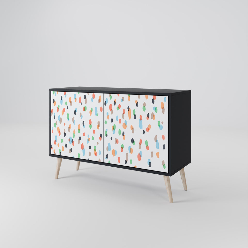 ENERGETIC SPOTS Sideboard mit 2 Türen in Schwarz