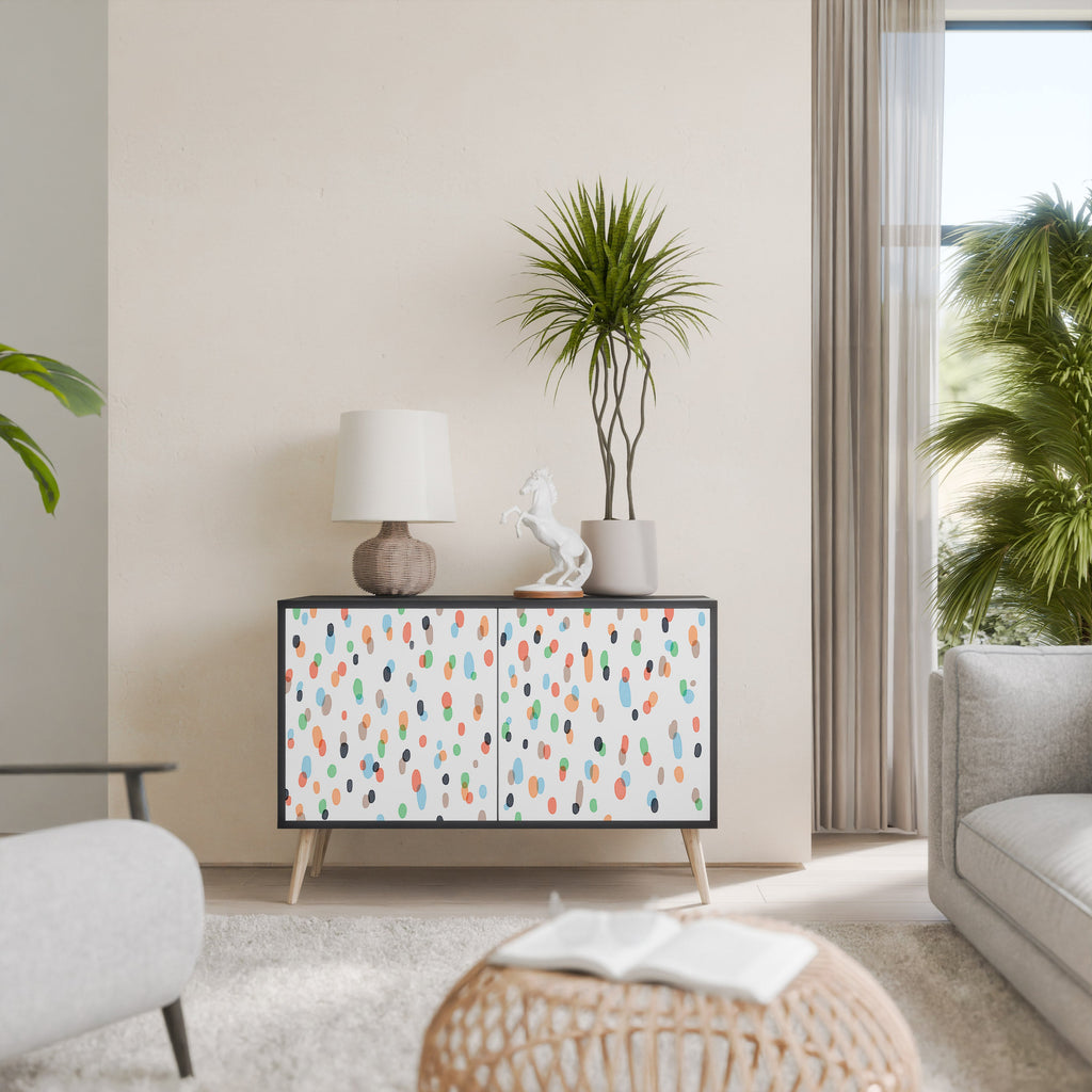 ENERGETIC SPOTS Sideboard mit 2 Türen in Schwarz