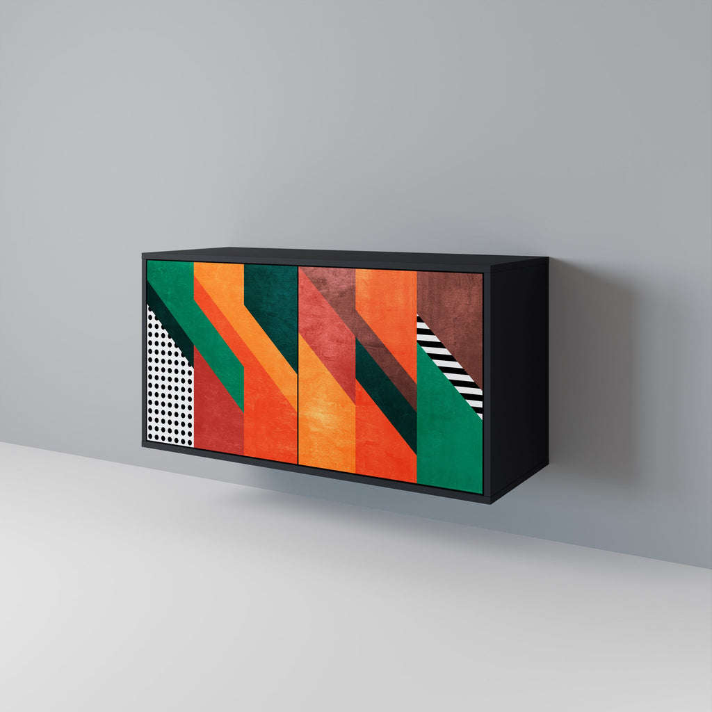 MAKESHIFT ARTISTRY Sideboard mit 2 Türen in Schwarz