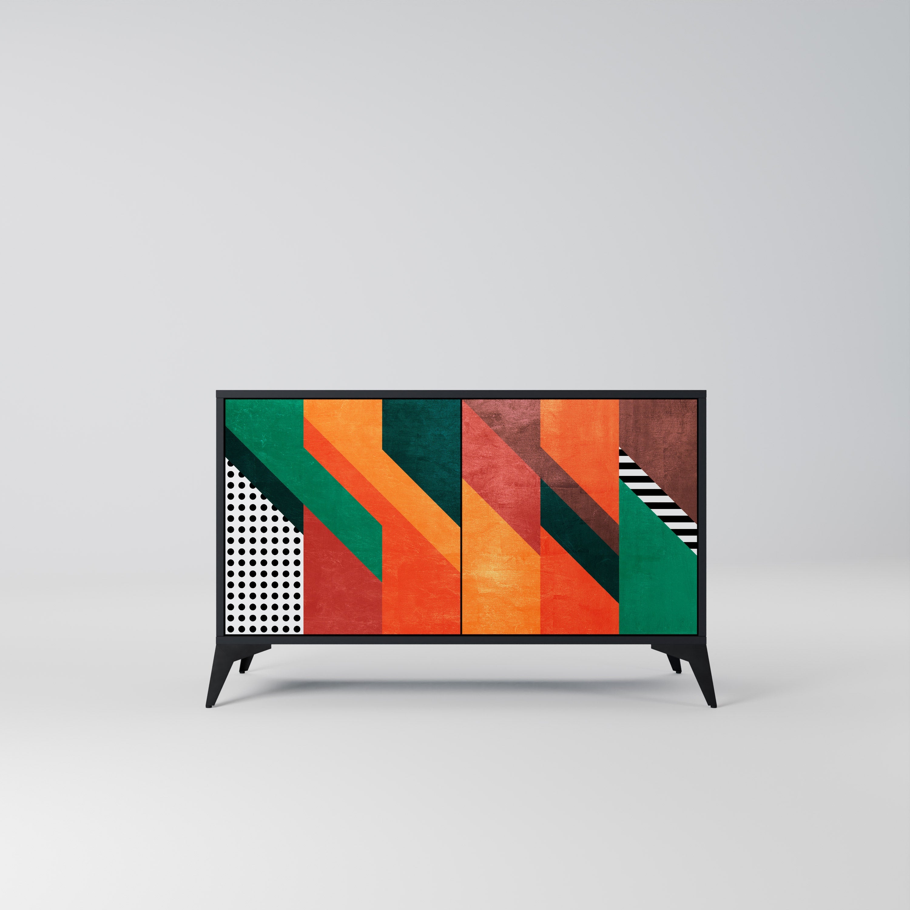 MAKESHIFT ARTISTRY Sideboard mit 2 Türen in Schwarz