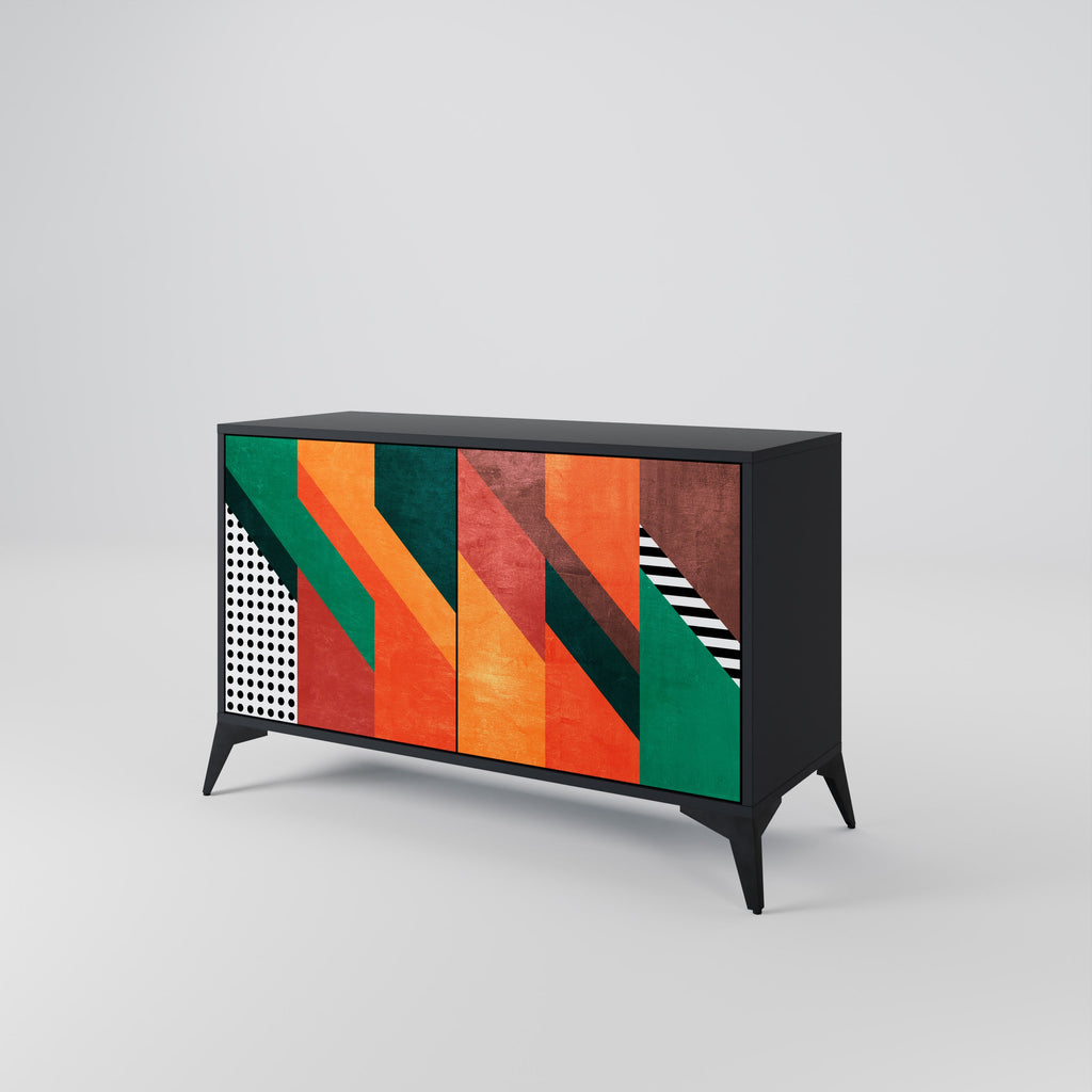 MAKESHIFT ARTISTRY Sideboard mit 2 Türen in Schwarz