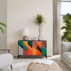 MAKESHIFT ARTISTRY Sideboard mit 2 Türen in Schwarz