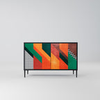 MAKESHIFT ARTISTRY Sideboard mit 2 Türen in Schwarz