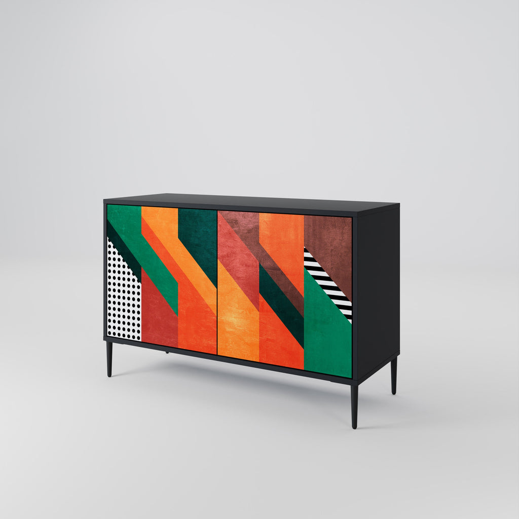 MAKESHIFT ARTISTRY Sideboard mit 2 Türen in Schwarz