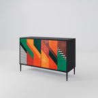MAKESHIFT ARTISTRY Sideboard mit 2 Türen in Schwarz