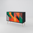 MAKESHIFT ARTISTRY Sideboard mit 2 Türen in Schwarz