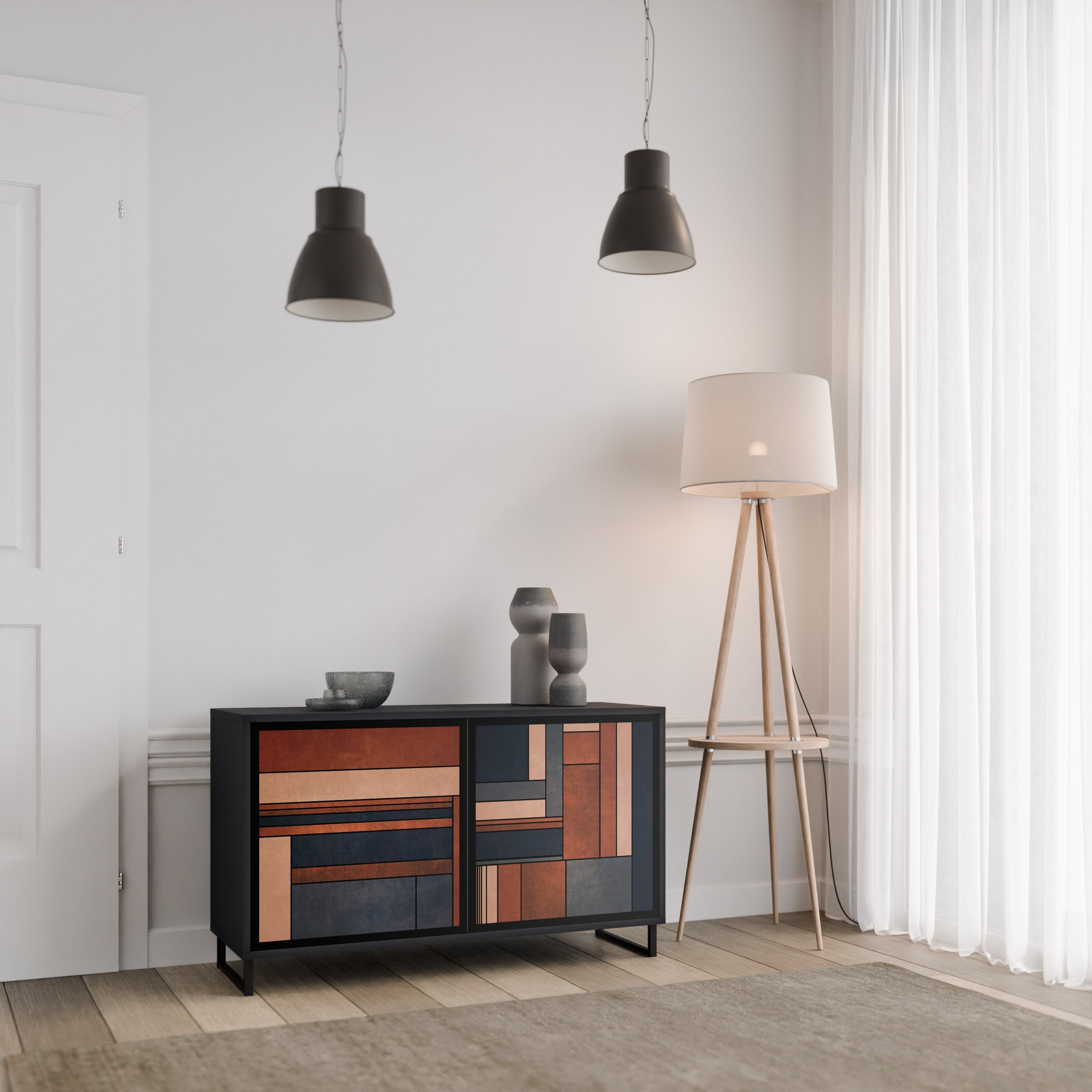 INTREPID FORMATION 2-Door Sideboard in Black Finish