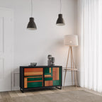 EARTHY FIGURES Sideboard mit 2 Türen in Schwarz
