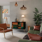 EARTHY FIGURES Sideboard mit 2 Türen in Schwarz