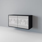 THAI GRAY Sideboard mit 2 Türen in Schwarz