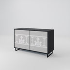 THAI GRAY Sideboard mit 2 Türen in Schwarz