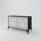 THAI GRAY Sideboard mit 2 Türen in Schwarz