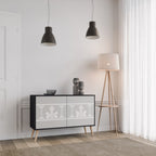 THAI GRAY Sideboard mit 2 Türen in Schwarz