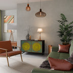 SUNSHINE EULOGY Sideboard mit 2 Türen in Schwarz