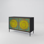 SUNSHINE EULOGY Sideboard mit 2 Türen in Schwarz