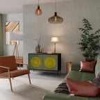 SUNSHINE EULOGY Sideboard mit 2 Türen in Schwarz