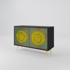 SUNSHINE EULOGY Sideboard mit 2 Türen in Schwarz