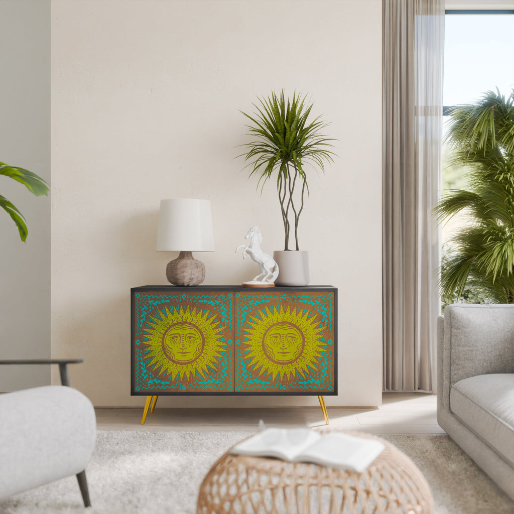 SUNSHINE EULOGY Sideboard mit 2 Türen in Schwarz