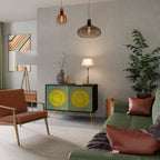 SUNSHINE EULOGY Sideboard mit 2 Türen in Schwarz