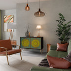 SUNSHINE EULOGY Sideboard mit 2 Türen in Schwarz