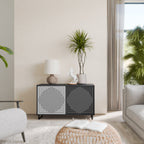 POLYGON ILLUSION Sideboard mit 2 Türen in Schwarz