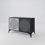 POLYGON ILLUSION Sideboard mit 2 Türen in Schwarz