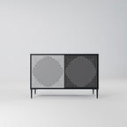 POLYGON ILLUSION Sideboard mit 2 Türen in Schwarz