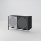 POLYGON ILLUSION Sideboard mit 2 Türen in Schwarz