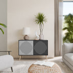 POLYGON ILLUSION Sideboard mit 2 Türen in Schwarz