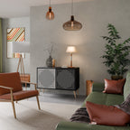 POLYGON ILLUSION Sideboard mit 2 Türen in Schwarz