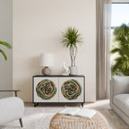 GREEN CIRCLES Sideboard mit 2 Türen in Schwarz