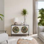 GREEN CIRCLES Sideboard mit 2 Türen in Schwarz