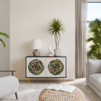 GREEN CIRCLES Sideboard mit 2 Türen in Schwarz