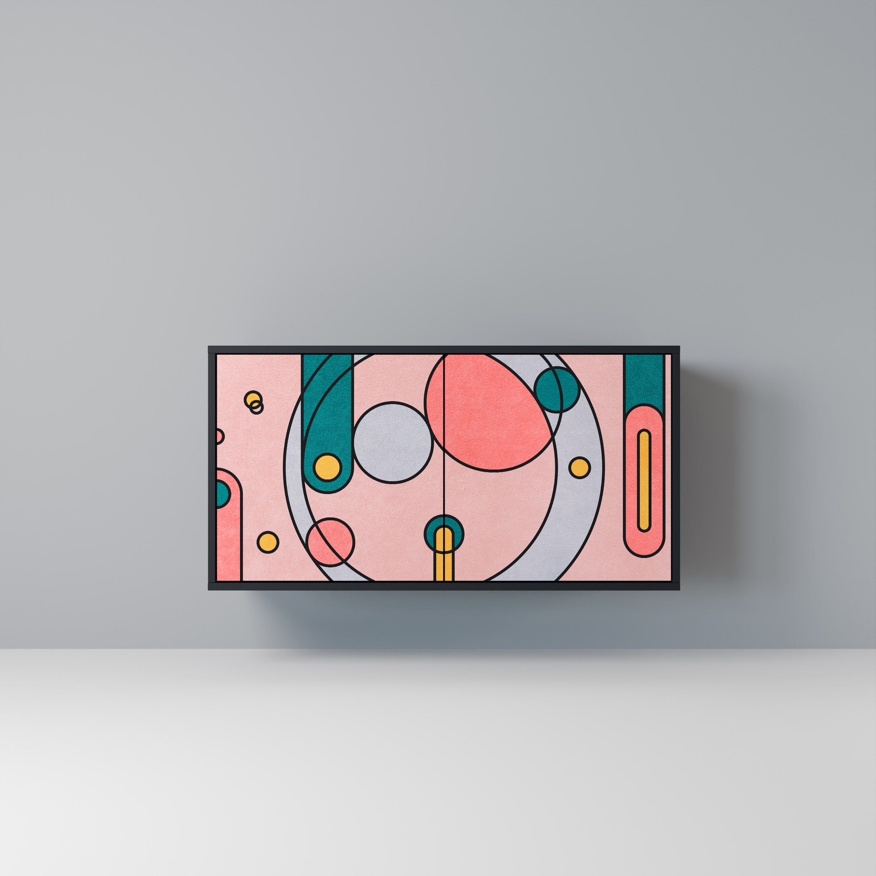 GOSSAMER ECHOES Sideboard mit 2 Türen in Schwarz