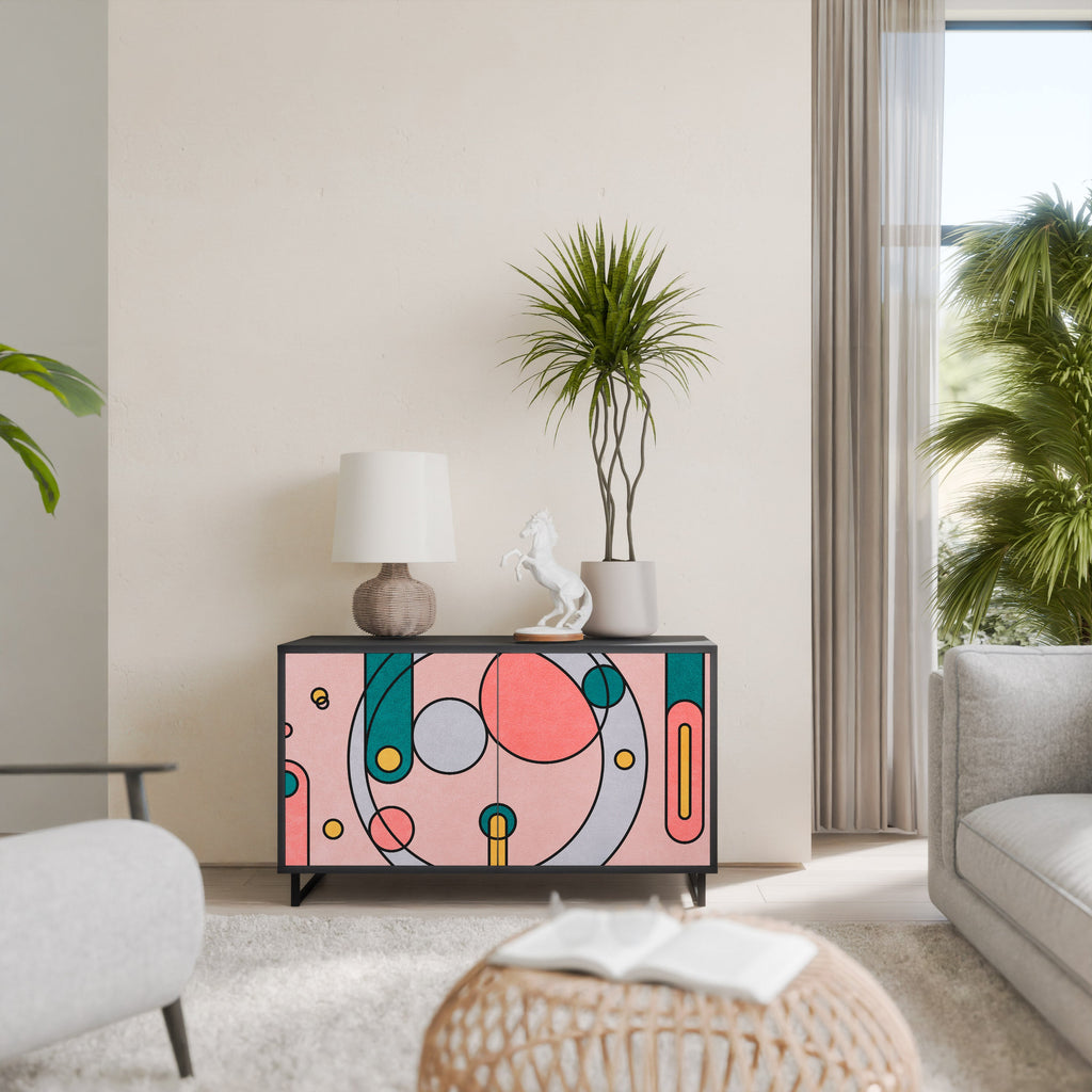 GOSSAMER ECHOES Sideboard mit 2 Türen in Schwarz