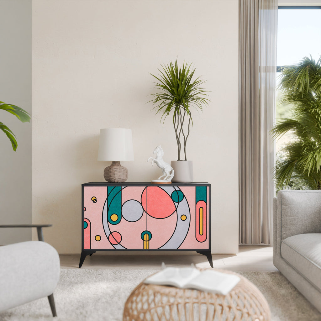 GOSSAMER ECHOES Sideboard mit 2 Türen in Schwarz