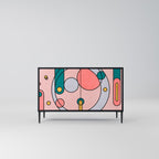 GOSSAMER ECHOES Sideboard mit 2 Türen in Schwarz