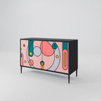 GOSSAMER ECHOES Sideboard mit 2 Türen in Schwarz