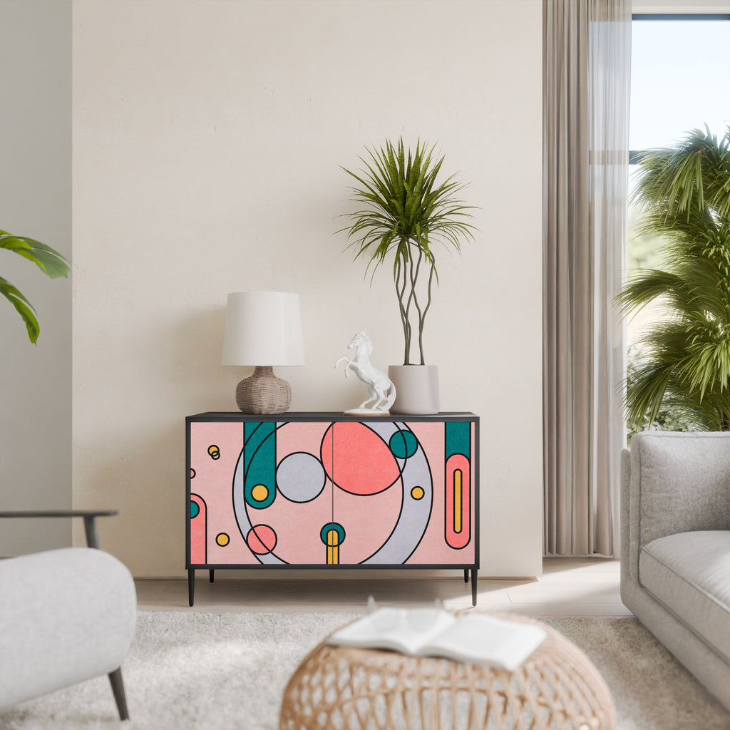 GOSSAMER ECHOES Sideboard mit 2 Türen in Schwarz